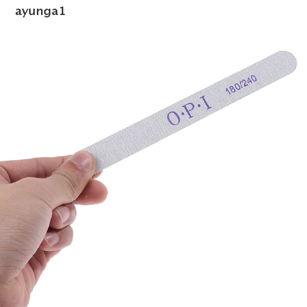[ayunga1] 10Pcs Wood Nail File Thick Double Side Nail Art Sanding Buffer Files [new]