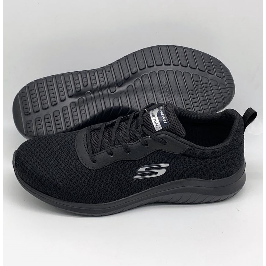 Giày sneaker nam skerchers; nhẹ, êm, bền; cỡ 39-44 (đen và ghi)