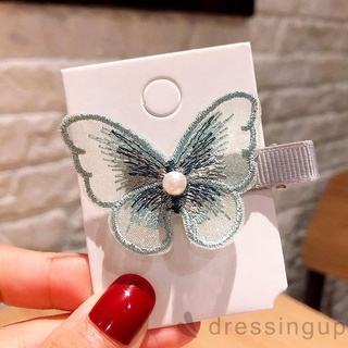Dre-nữ Bướm Thêu Bobby Pin Kẹp Tóc Mũ Phụ Kiện Tóc