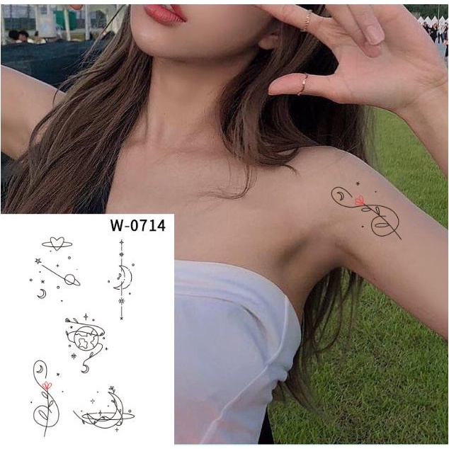 Hình xăm dán hoạt hình bán vĩnh viễn dùng một lần không thấm nước