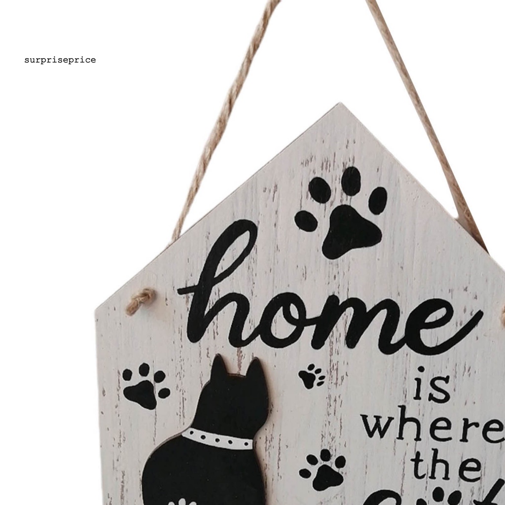 Bảng Gỗ Treo Tường Trang Trí Hình Chó Mèo Đáng Yêu