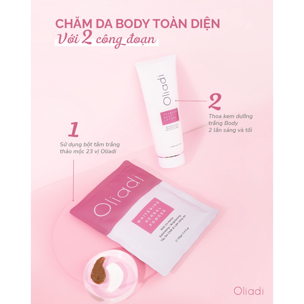 [TẶNG TẮM TRẮNG OLIADI] Kem Body Oliadi Dưỡng Trắng Toàn Thân Với Công Nghệ Hạt Nano Phân Tử 200ml - Chính Hãng