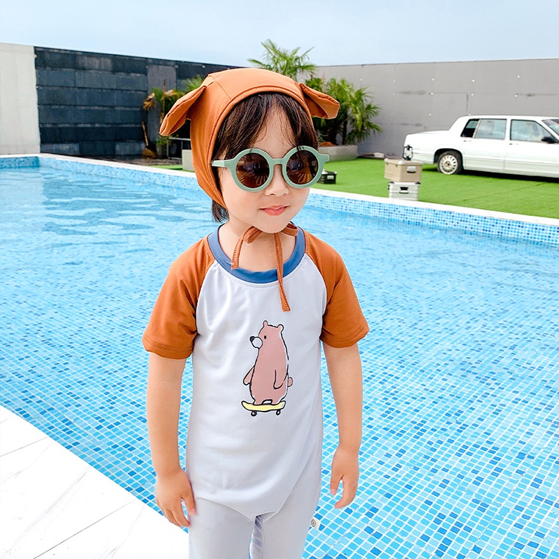 Bộ Đồ Bơi Hình Gấu Dễ Thương Cho Bé