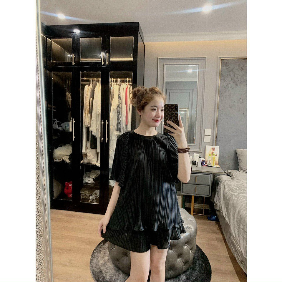 Shop Bầu Xinh Aó Bầu cao cấp dáng Xuông Chất Lụa Hàn Mềm, siêu mát Thấm Mồ Hôi Tốt, Freesize từ 40 đến 65Kg