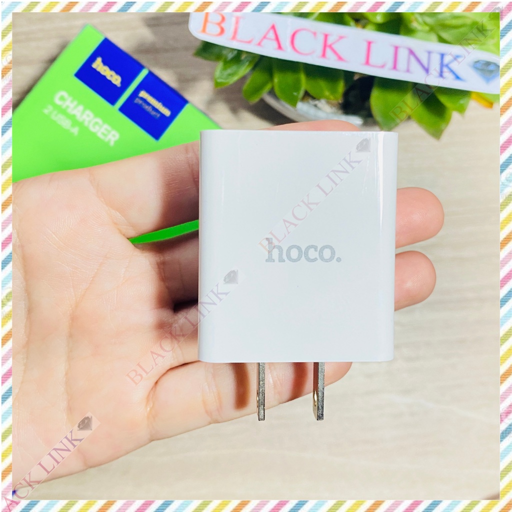 Củ Sạc 2.1A HOCO C89 2 Cổng USB Cao Cấp Điện Thoại Máy Tính Bảng - Cốc Sạc Nhanh Pin Dự Phòng Tai Nghe Bluetooth I12