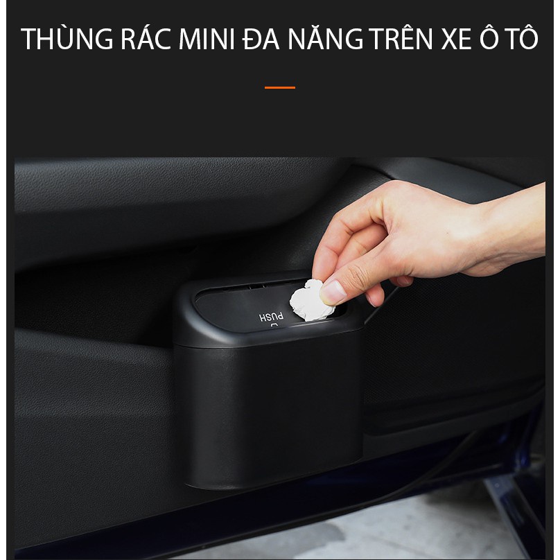 Hộp Đựng Rác Mini Siêu Gọn Cho Xe Hơi, Thùng Rác Nhỏ Gọn Đa Năng