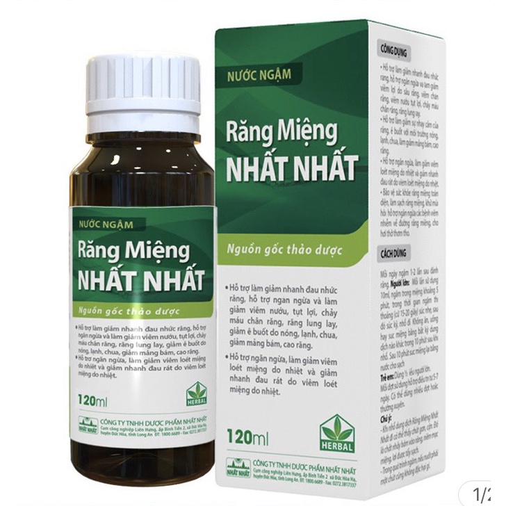 RĂNG MIỆNG NHẤT NHẤT - NƯỚC NGẬM THẢO DƯỢC HỔ TRỢ GIẢM ĐAU RĂNG, NHIỆT MIỆNG