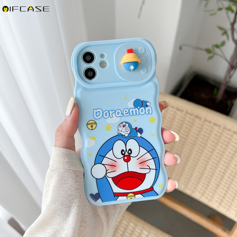 Ốp Điện Thoại Dẻo Họa Tiết Hoạt Hình Doremon Dễ Thương Chống Sốc Cho iPhone 13 12 11 Pro Max