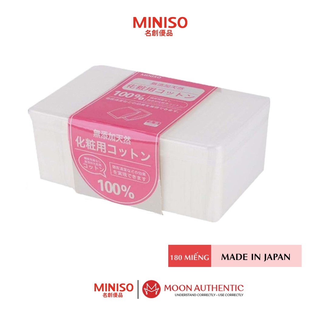 Bông tẩy trang Miniso 1000 miếng Nhật Bản