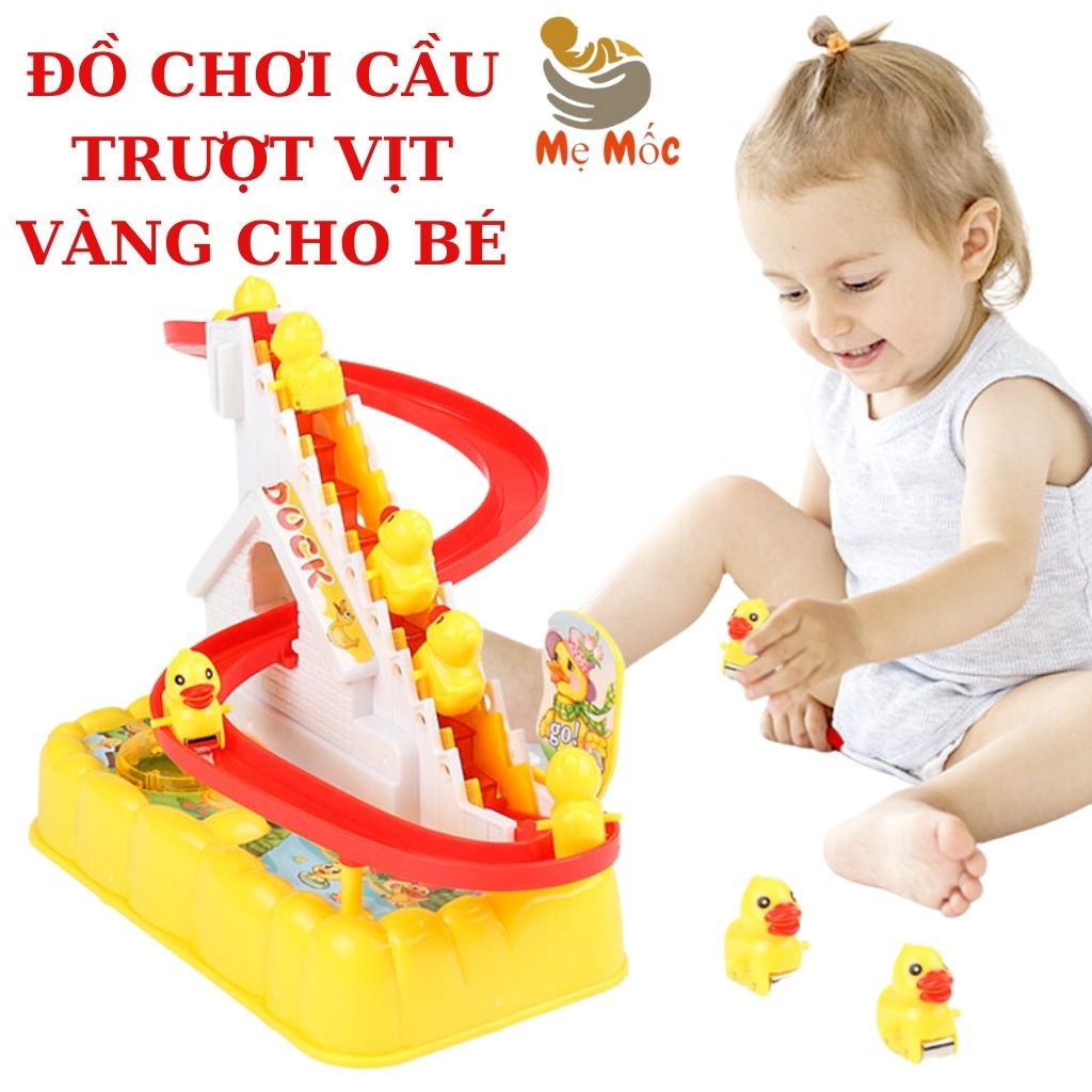 Đồ Chơi Vịt Leo Thang Có Nhạc Và Đèn Giáo Dục Sớm Cho Bé Mẹ Mốc ,VLT