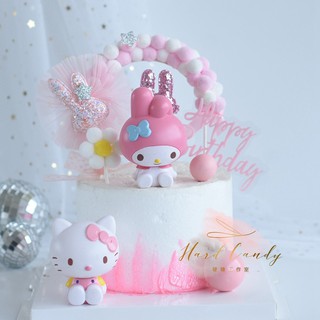 Bộ Kitty 3 con trang trí bánh kem