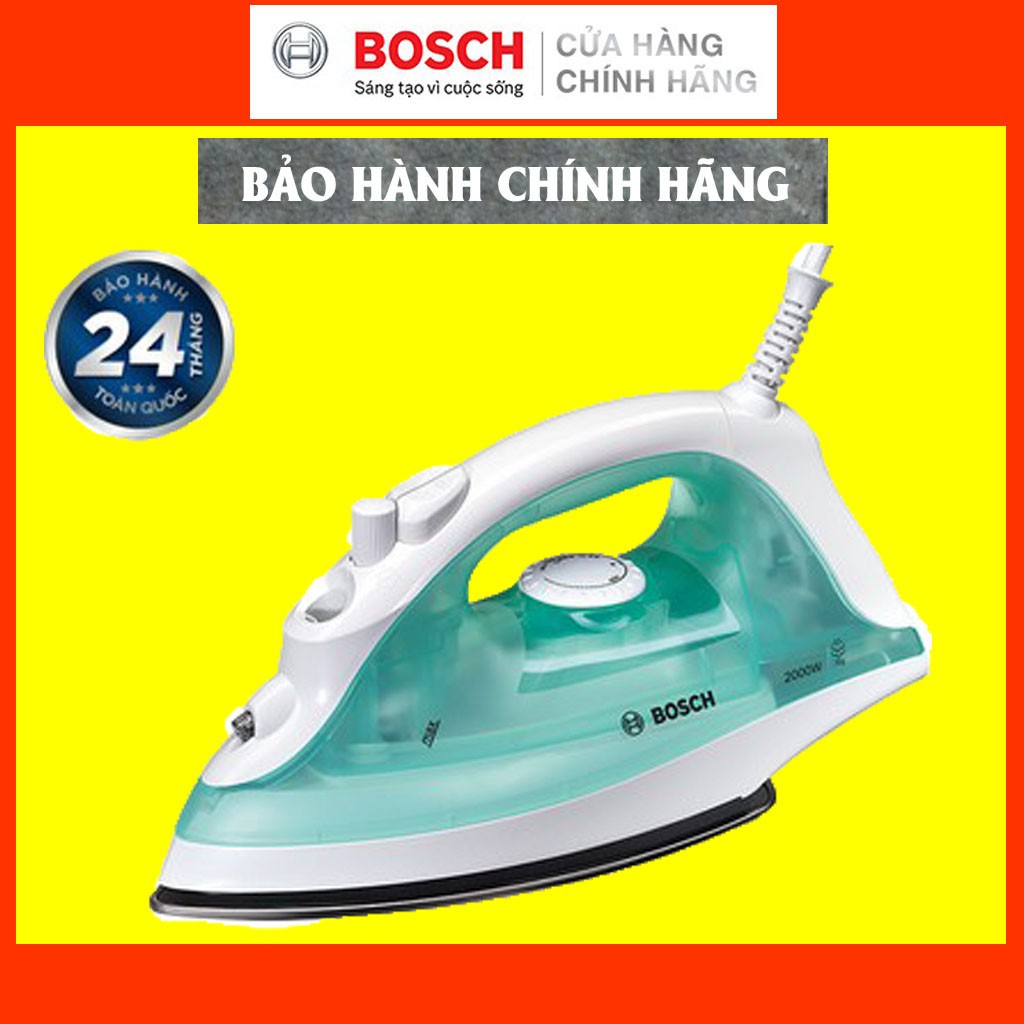 [CHÍNH HÃNG] Bàn Ủi Hơi Nước Bosch TDA2301GB (2000W), Giá Đại Lý Cấp 1, Bảo Hành Tại Các Trung Tâm Bảo Hành Toàn Quốc