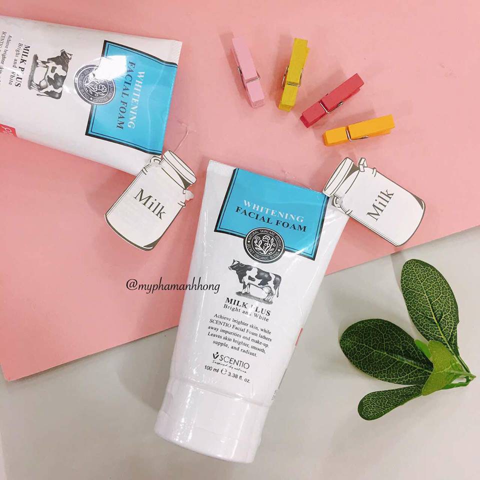 Sữa rữa mặt tạo bọt làm trắng da Beauty Buffet Scentio Milk Plus 100ml