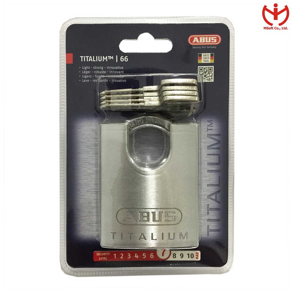 [Hỏa tốc HCM] Ổ khóa ABUS TITALIUM 66CSTI/60 - MSOFT