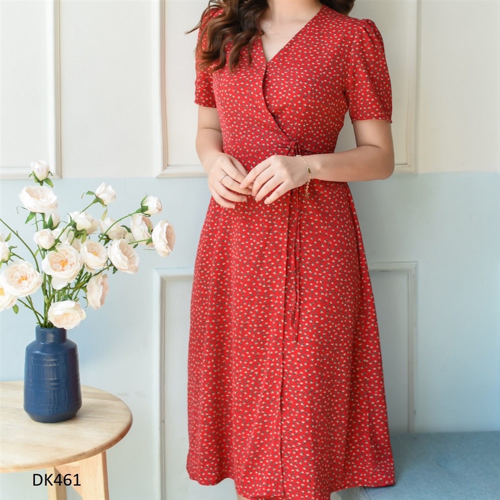 Váy Hoa Nhí, Đầm Hoa Nhí 3 Màu Thiết Kế Xẻ Tà Sang Chảnh Cho Các Chị Em MASIE DK461 | BigBuy360 - bigbuy360.vn