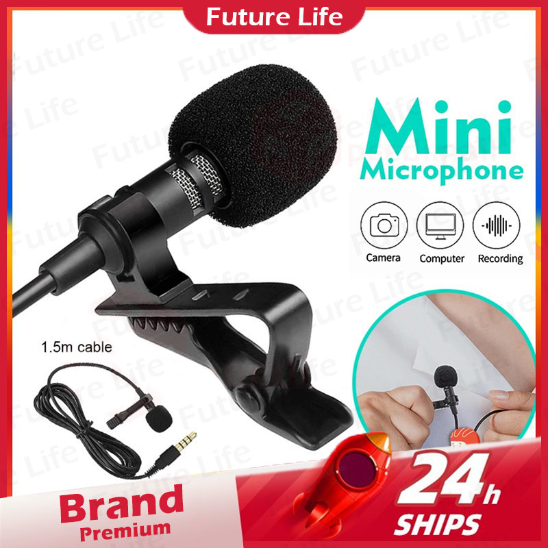 Bộ Ngưng Tụ Micrô Mini Di động 3,5 Mm Rảnh Tay Kẹp Ve áo Micrô Có Dây Cho điện Thoại Cho Máy Tính Xách Tay Micrô âm Thanh Nhỏ Có Màn Hình Tai Nghe