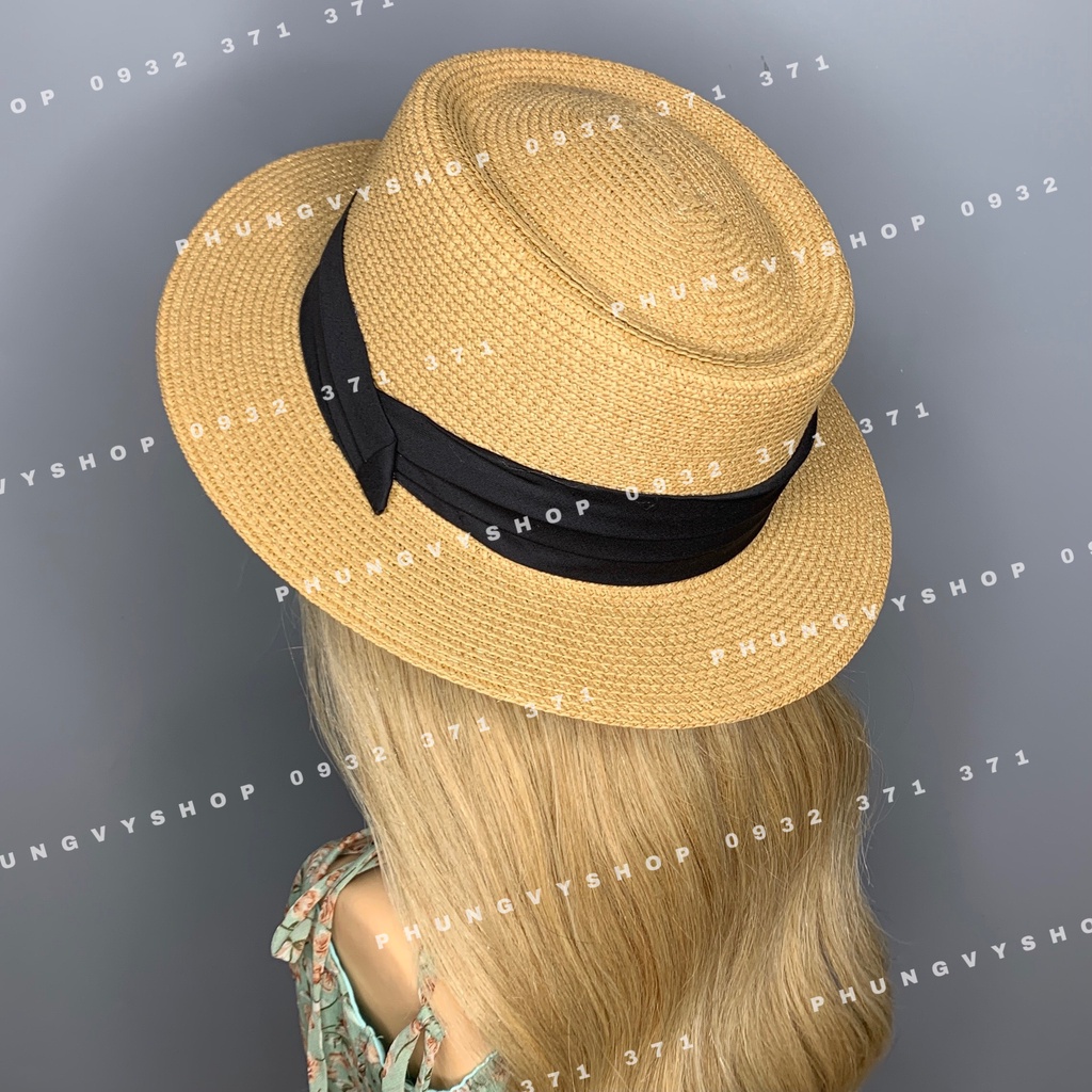 LP - Mũ cói VÀNH NHỎ GAUCHO DÂY VIỀN GẤP- nón vành đi biển che nắng