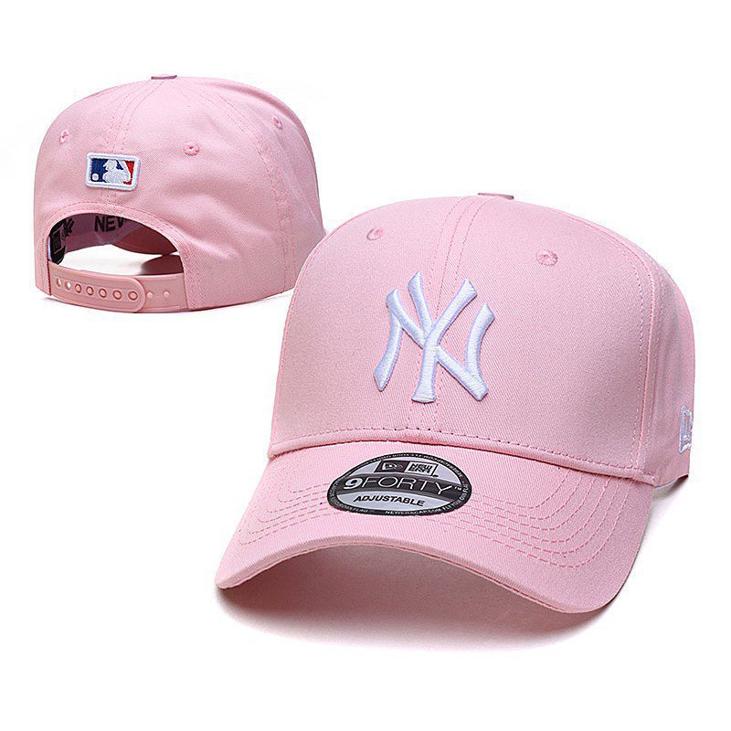 MLB Mũ Lưỡi Trai Thêu Chữ Ny Phong Cách Hiphop Hàn Quốc Cho Cặp Đôi