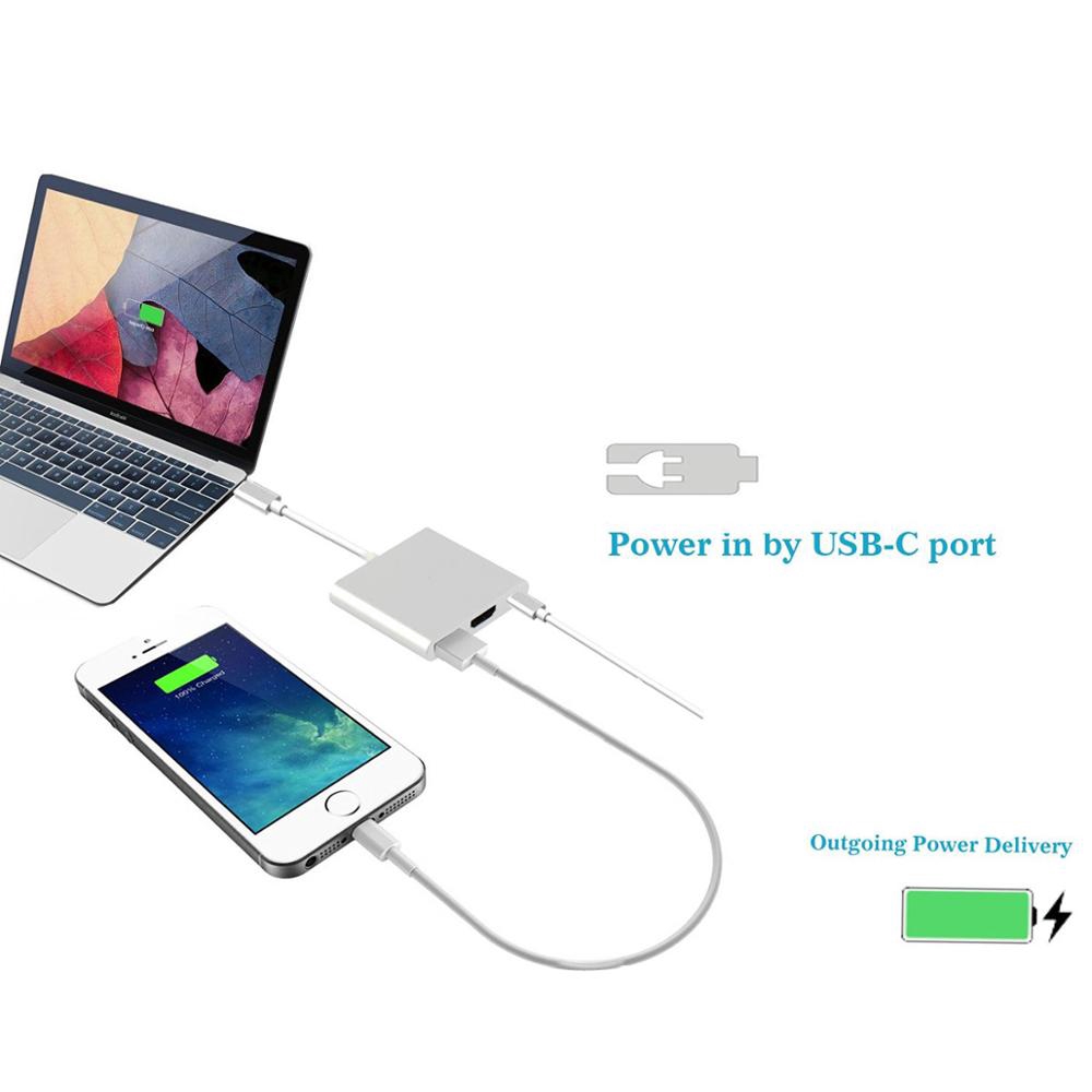 New USB-C To HDMI 3 in1 Cable Converter for Samsung Huawei Usb 3.1 Thunderbolt 3 Type C Switch To HDMI 4K Adapter Cable | BigBuy360 - bigbuy360.vn