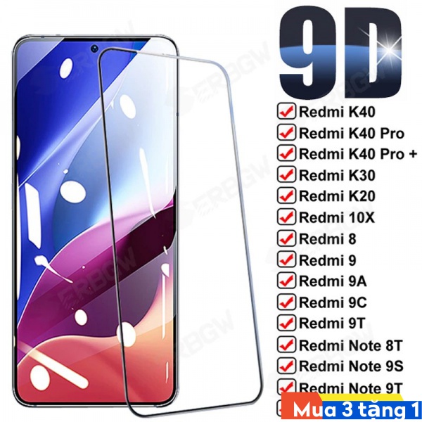 Kính cường lực bảo vệ màn hình điện thoại Xiaomi Mi Redmi Note 5 6 7 8 9 10 8A 9S 9A 9i 9T 10S K20 K30 K40 K30S 5X 6X A1A2 MIX MAX 2 3 Prime Pro Lite Plus Max Ultra 4G 5G