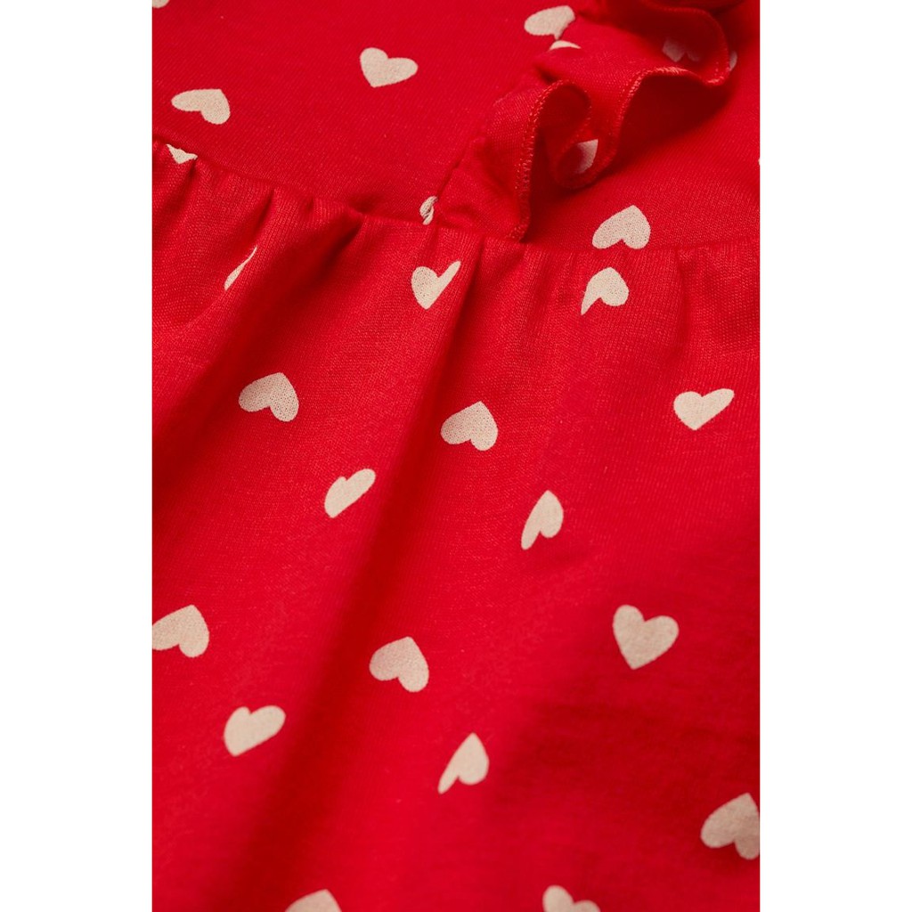 Váy dài tay cánh tiên đỏ tim HM H&M sz 4m-4y_hàng chính hãng authentic