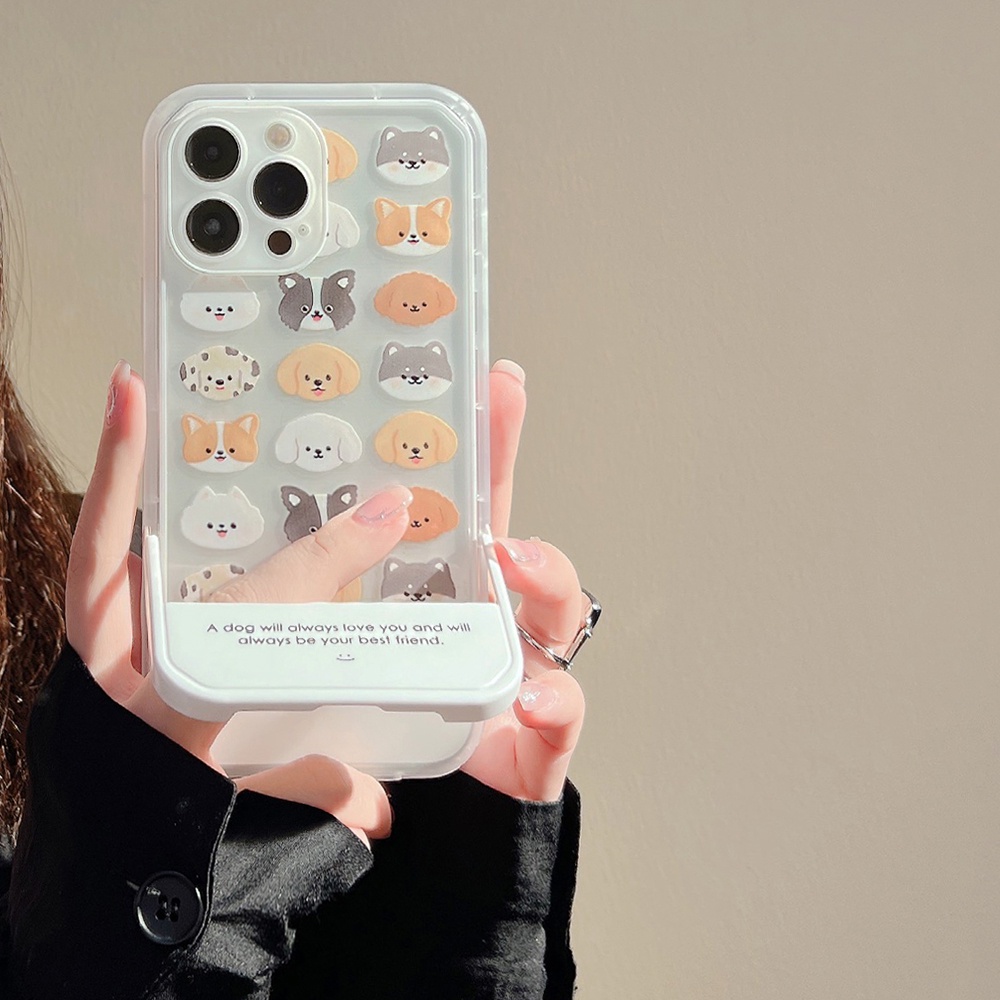 Ốp Điện Thoại Dẻo Họa Tiết Hoạt Hình Chú Chó Dễ Thương Chống Sốc Cho iPhone 13 12 11 Pro XS Max X XR 7 8 plus
