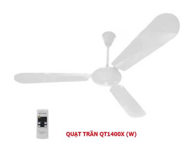 QUẠT TRẦN VINAWIND CÓ ĐIỀU KHIỂN TỪ XA QT-1400X CÁNH NHÔM