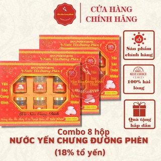 Combo 3 hộp nước yến sào đường phèn cung đình 18% tổ yến thật , dễ uống, bổ sung dưỡng chất