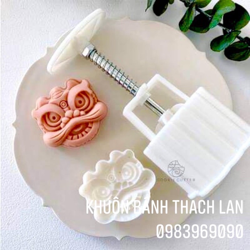 Khuôn trung thu lò xo đầu lân 50g, 75g, 125g, 150g