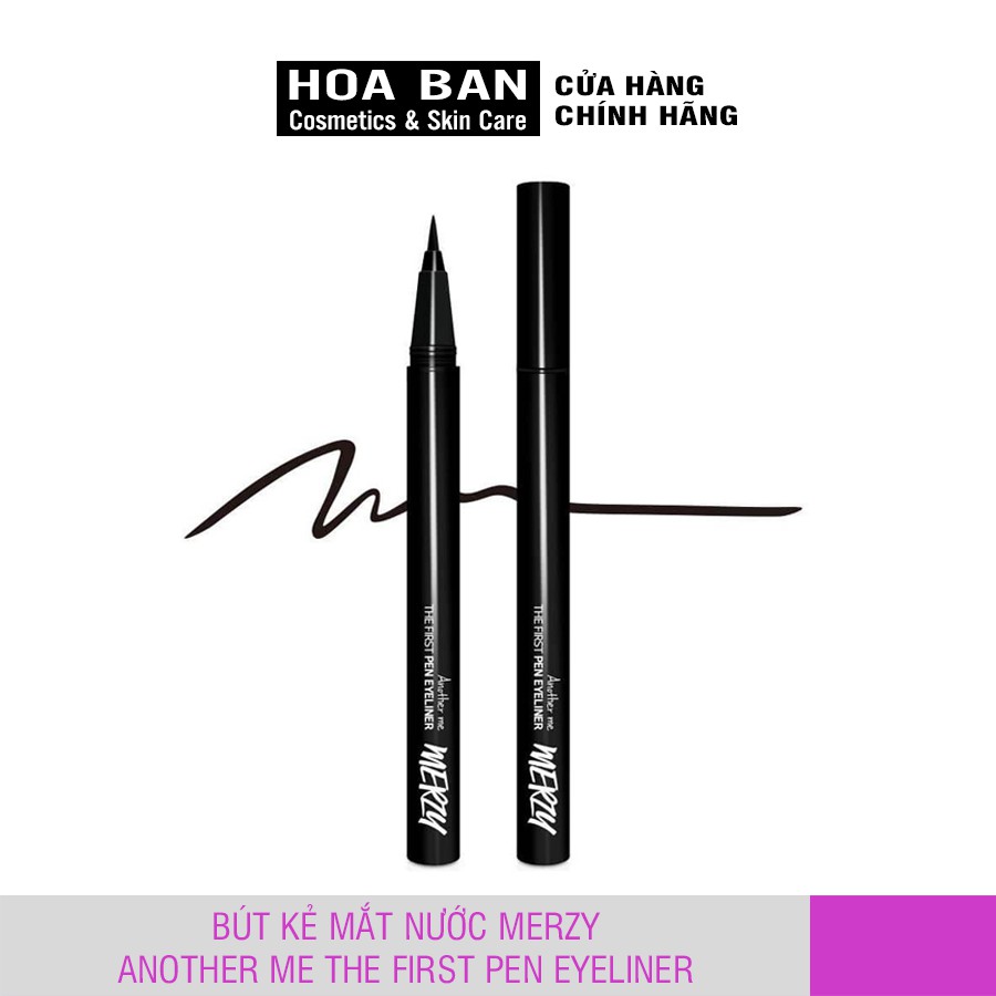 Bút Kẻ Mắt Nước Chống Trôi Merzy Another Me The First Pen Eyeliner màu đen 0,5g