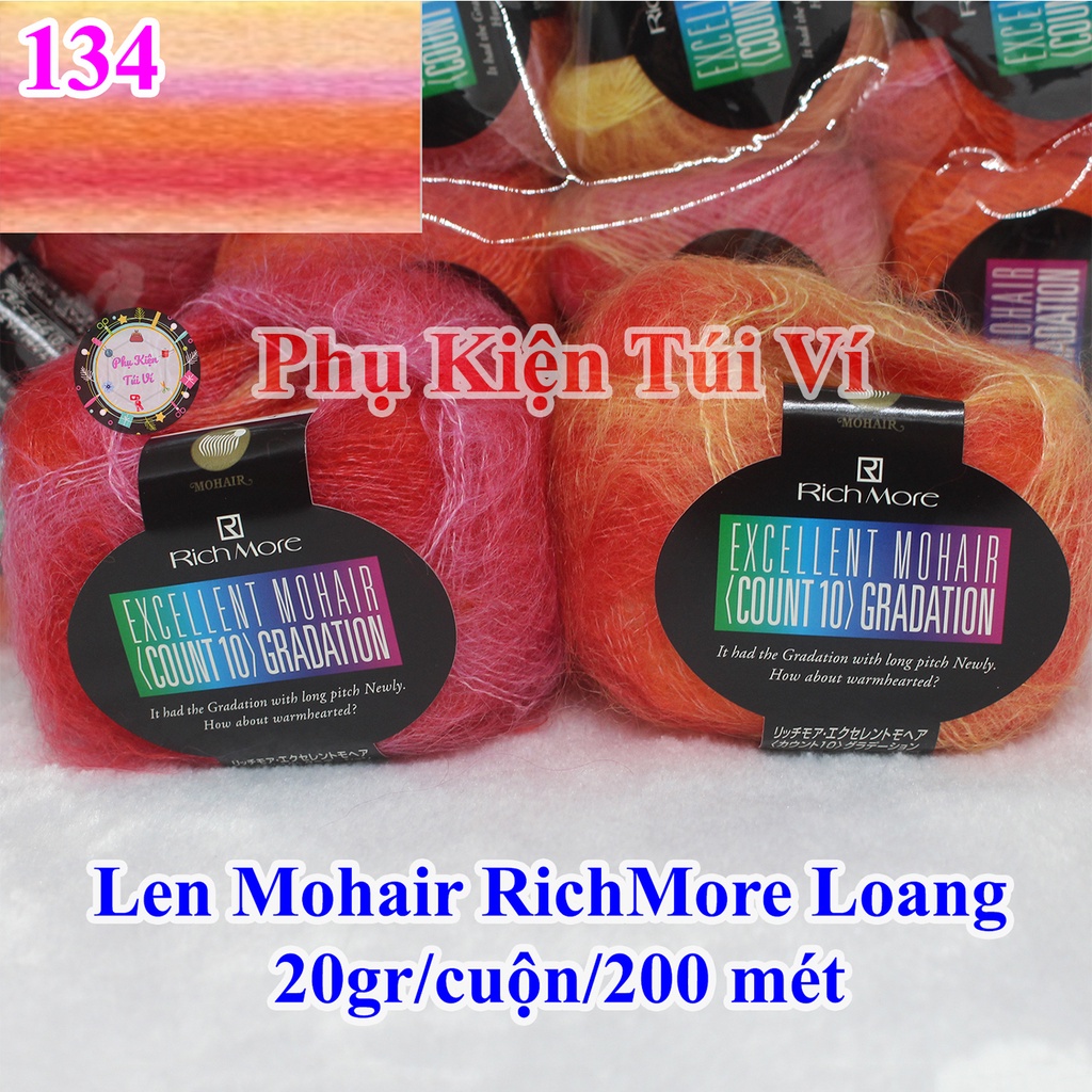 Len Mohair Richmore loang (205k/ cuộn 20gram ~ 200 mét)