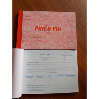 Phiếu thu - chi 1 liên 13x19 100 tờ