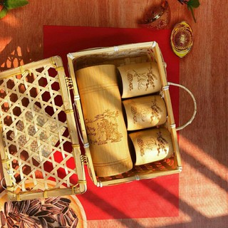 Làn va-li tre làn tre giỏ tre hộp tre đựng quà