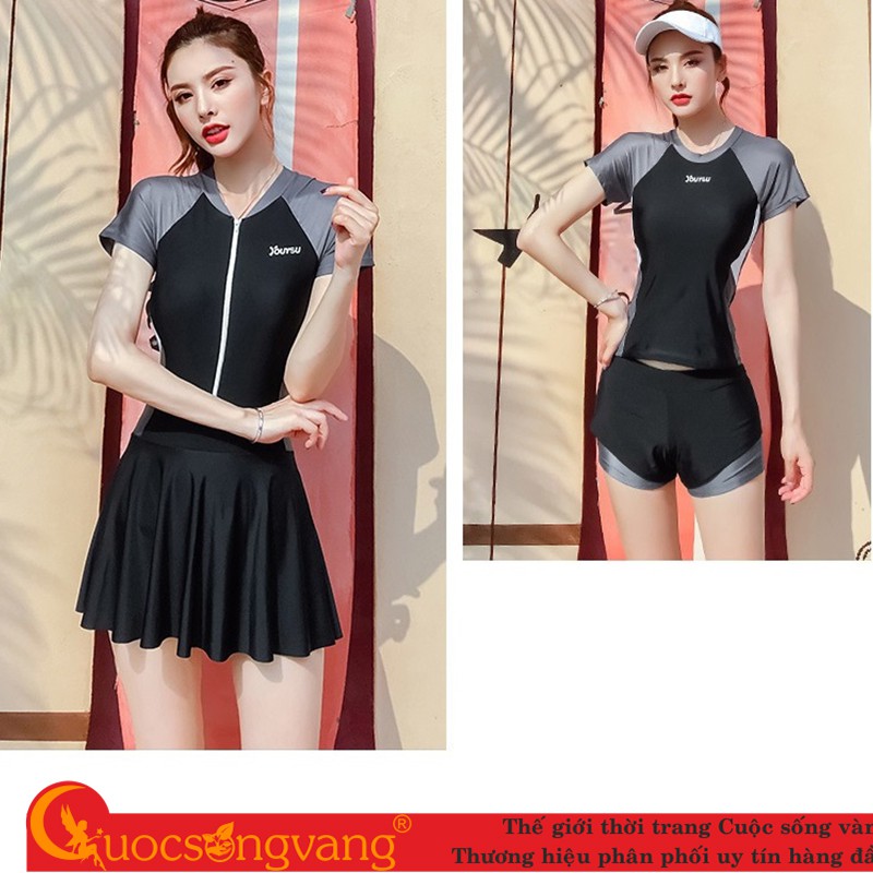 Bộ đồ đi biển kiểu thể thao bộ quần áo bơi nữ GLSWIM057 Cuocsongvang | BigBuy360 - bigbuy360.vn