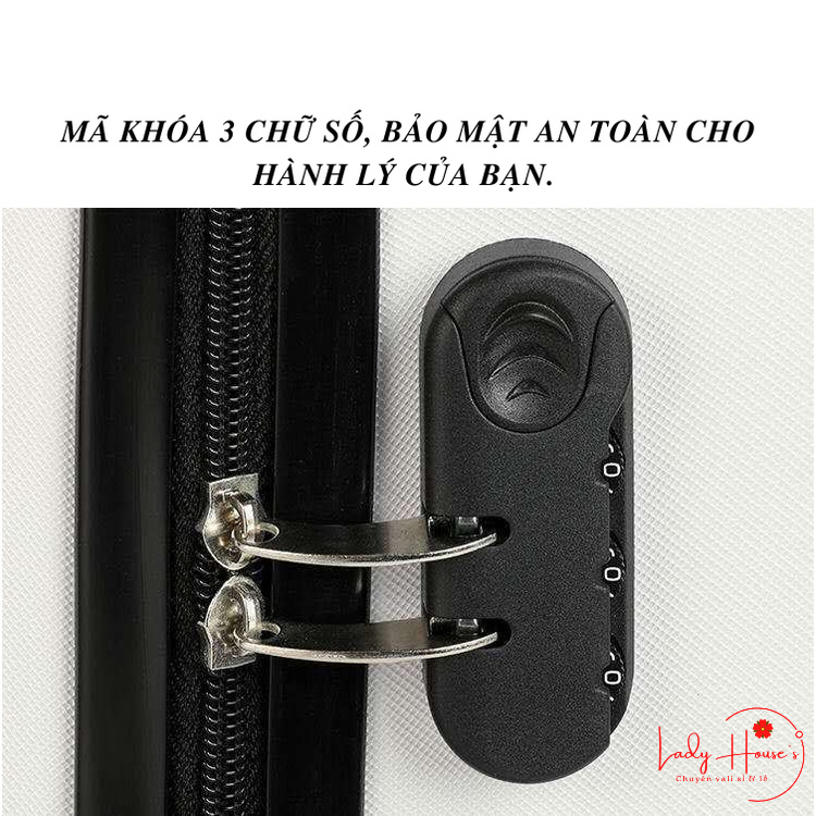 HÌNH THẬT_Vali Du Lịch Tay Kéo Hình In Không Bong Tróc Chất Liệu Nhựa Nhám PC+ABS Bền Hàng Sẵn Kho Đủ Size