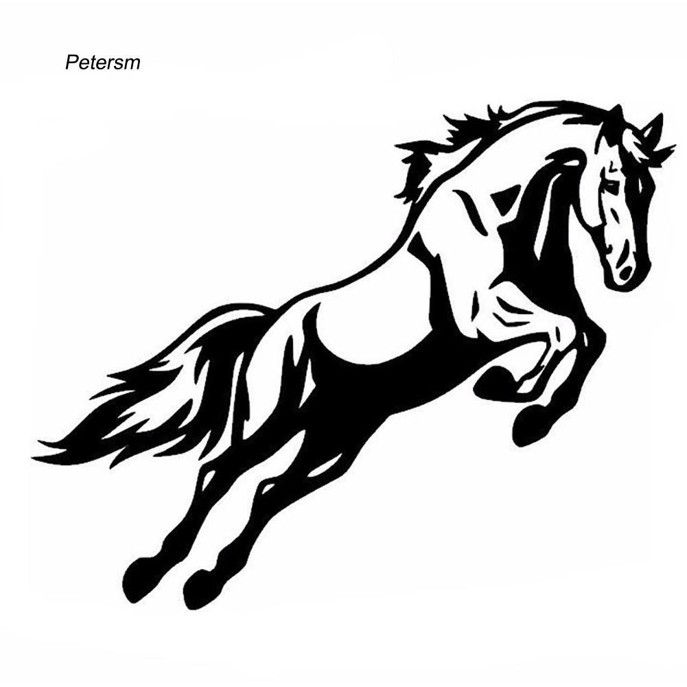 Decal hình ngựa nhảy dán trang trí thân xe ô tô