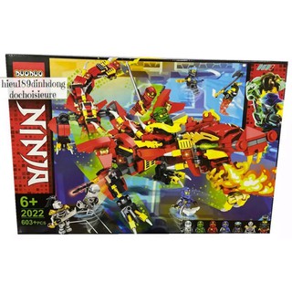 Lego 2022 các chiến binh ninja và rồng lửa đỏ