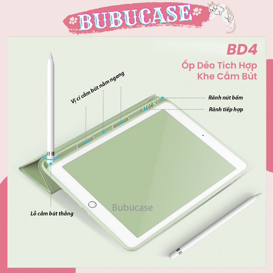 Bao Da / Ốp Dẻo Dành Cho Ipad Pro 12.9 Năm 2020 2021 - Tự Động Bật / Tắt Máy Khi Đóng Case