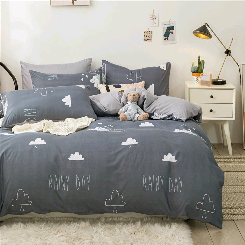 Bộ Chăn Ga Cotton POLY MẪU MÂY TRẮNGchăn, ga, cotton, ga nệm, chăn ga, cotton poly, chăn nệm, chăn ga gối, bedding️