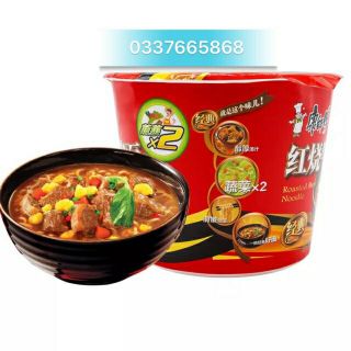 1 Cốc Mỳ Tôm Bò Cay Màu Đỏ Hãng Sư Phụ Khang