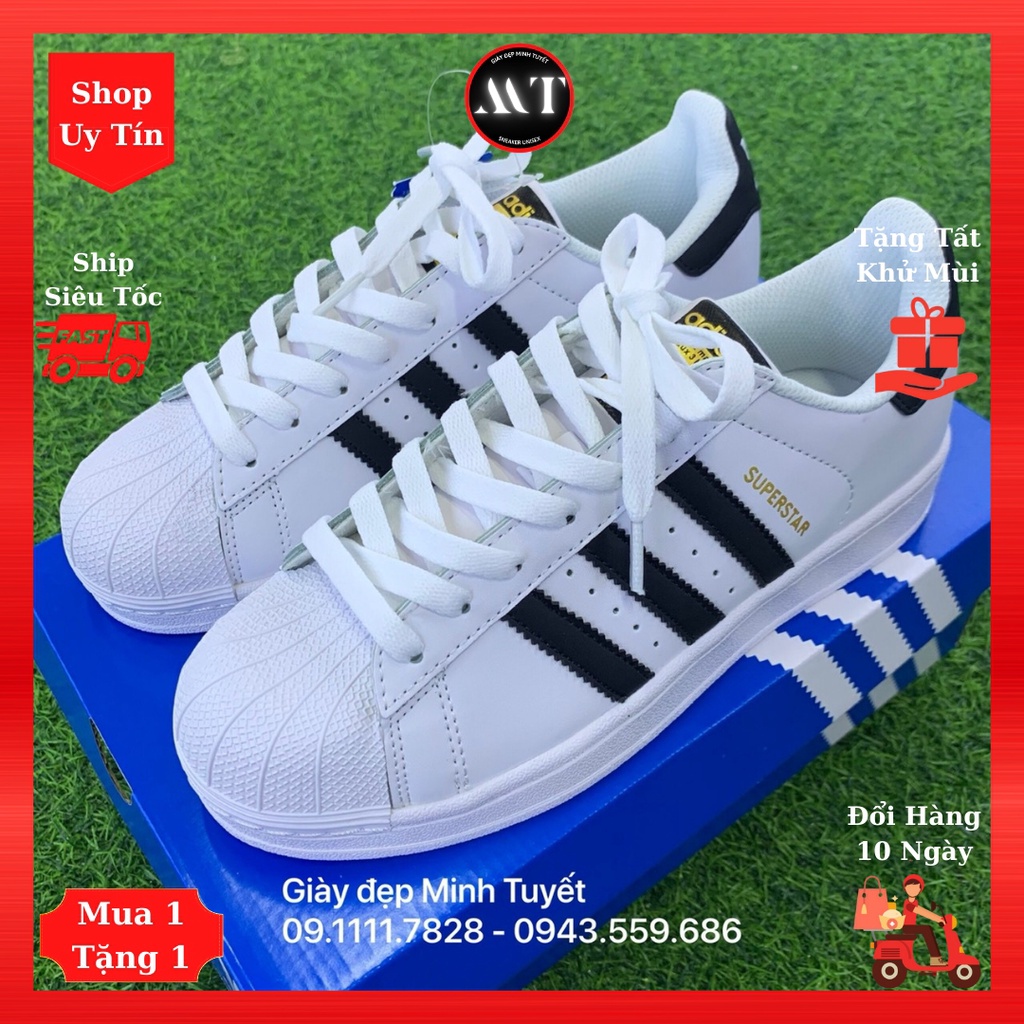 Giày Sneaker Super-Starr Trắng sọc đen thể thao Nam Nữ chất lượng cao, giá rẻ tốt nhất thị trường Hà Nội - toàn quốc