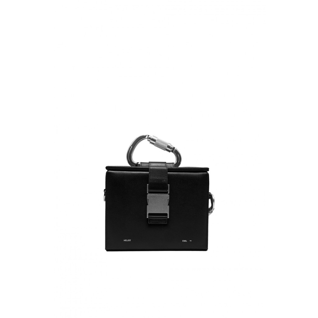 Túi đeo chéo Heliot Emil leather carabiner box bag ss20