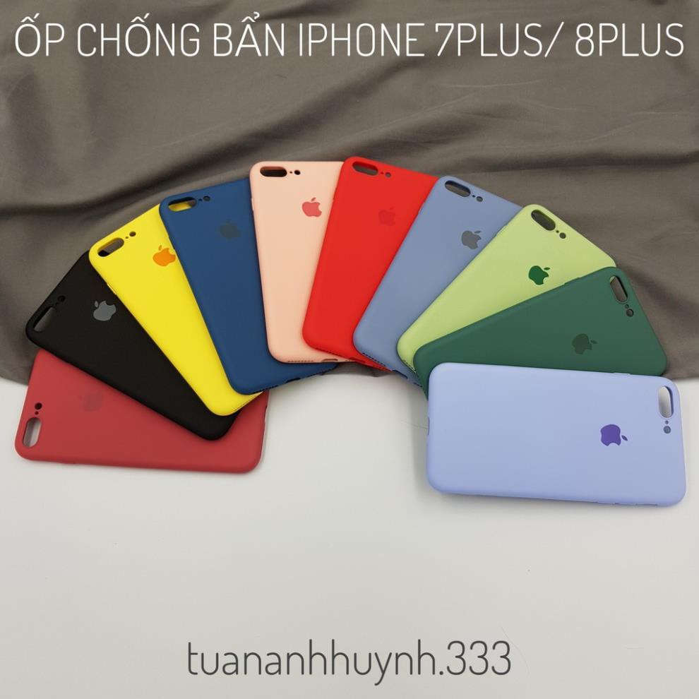 Ốp iphone 7plus / plus 8 plus CHỐNG BẨN full viền - có lót nhung dành cho Ip 7plus Ip8Plus