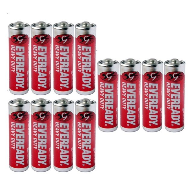 Bộ 4 pin AA va AAA Eveready Heavy  Duty