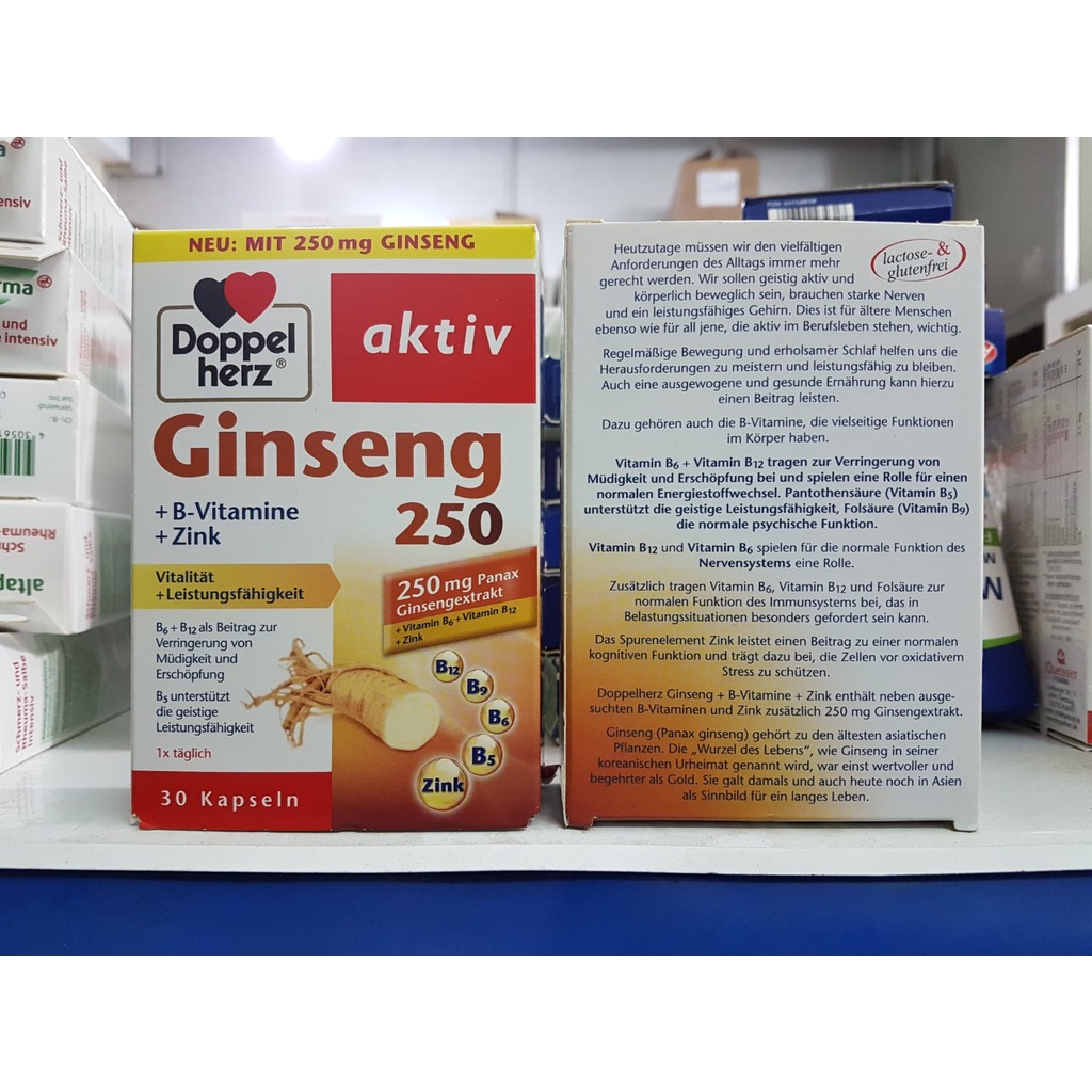 Ginseng 250 hộp 30 viên của Đức