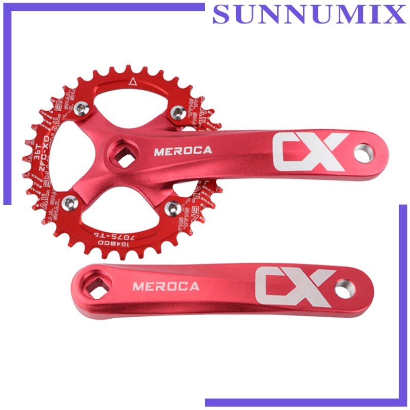 Bicycle Crankset Solid 8 9 10 11 104bcd 170mm Single Speed Crankset Bike Crank Repair Replacement Accessory