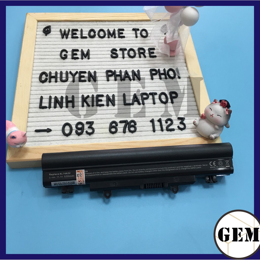 Pin Acer Aspire E5 421, E5 471, E5 472, E5 571, E5 572, E5 551, E5 411, AL14A32 BẢO HÀNH ĐỔI MỚI 9 THÁNG
