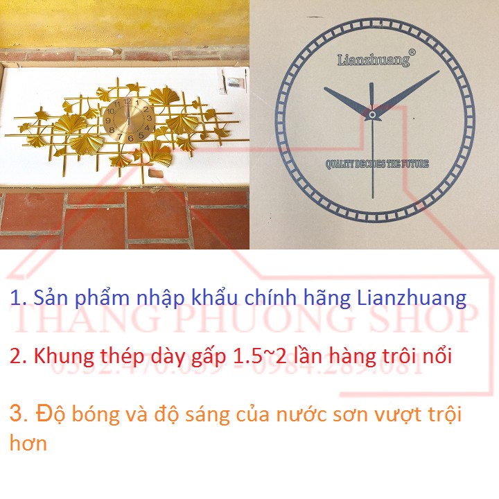 Đồng Hồ Treo Tường Decor TP-023 (Tặng Máy Đồng Hồ Thay Thế)