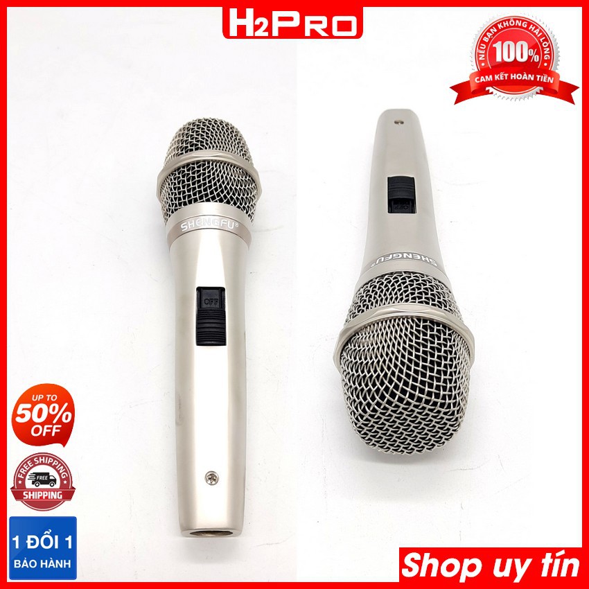 Micro có dây cao cấp SHENGFU SF-3700 H2Pro Chính hãng, hát nhẹ, giảm hú, tiếng sáng, micro karaoke cao cấp dây dài 5m