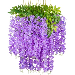 Dây Hoa Tử Đằng Giả Bằng Lụa Dùng Trang Trí DIY